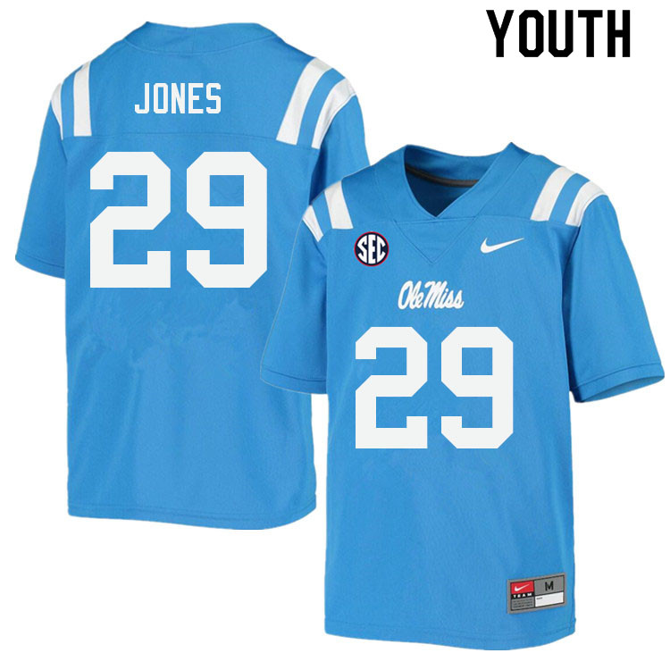 Matt Jones Ole Miss Rebels NCAA Youth Powder Blue #29 Stitched Limited College Football Jersey OSO7658OG